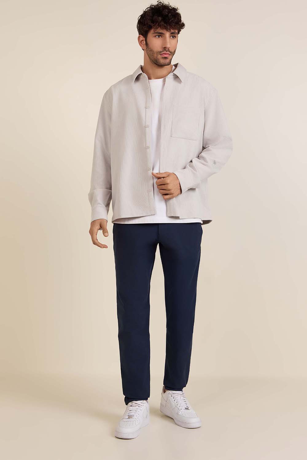 ABC Slim-Fit Trouser 34L Stretch Cotton VersaTwill